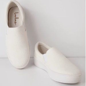 White Slip-On Sneakers